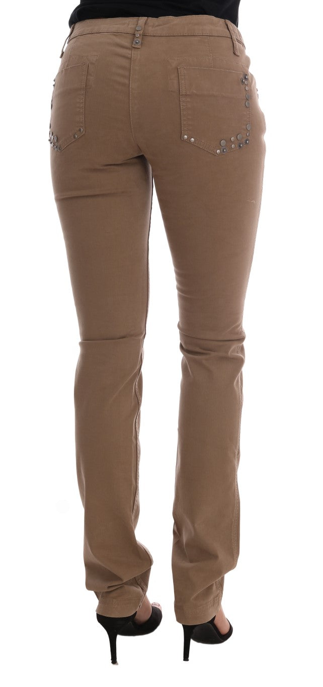 Costume National Beige Super Slim Fit Designer Jeans - Elegance Online Limited
