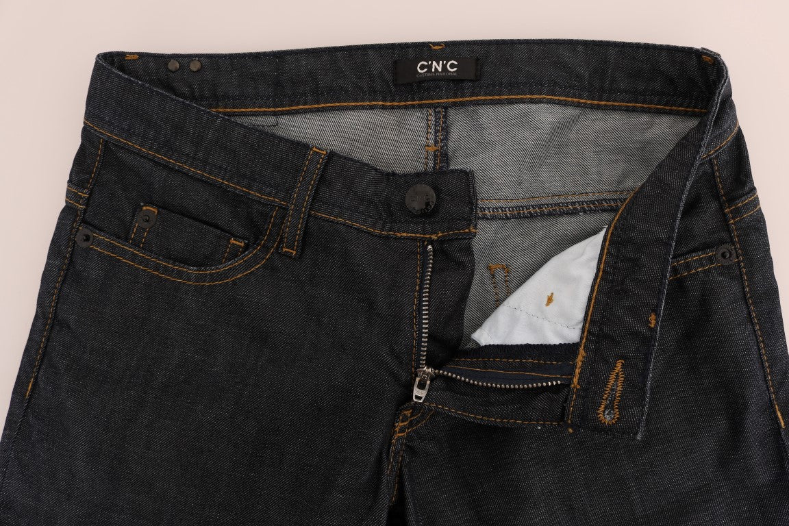 Costume National Chic Dark Blue Straight Fit Jeans - Elegance Online Limited