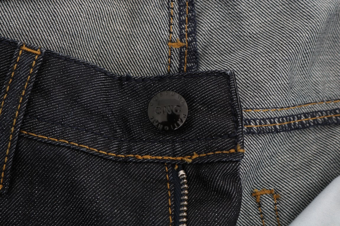Costume National Chic Dark Blue Straight Fit Jeans - Elegance Online Limited