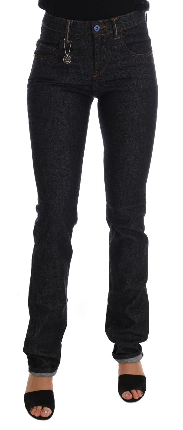 Costume National Sleek Dark Blue Super Slim Jeans - Elegance Online Limited