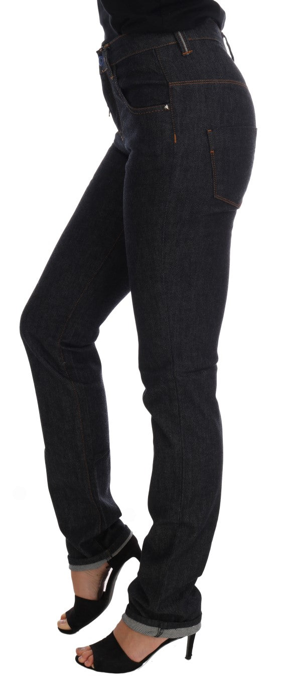 Costume National Sleek Dark Blue Super Slim Jeans - Elegance Online Limited