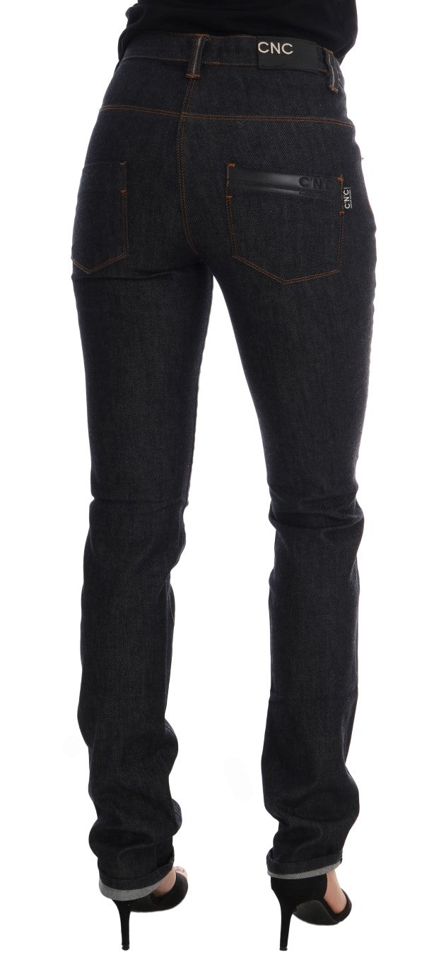 Costume National Sleek Dark Blue Super Slim Jeans - Elegance Online Limited