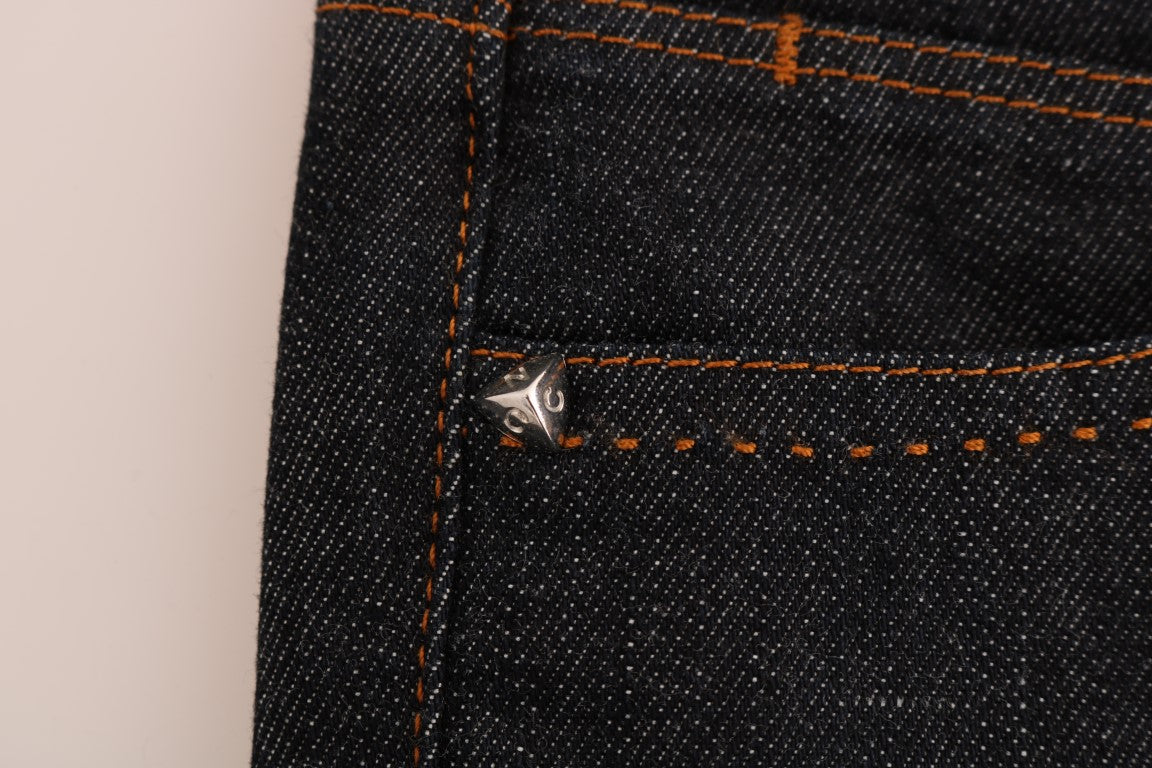 Costume National Sleek Dark Blue Super Slim Jeans - Elegance Online Limited