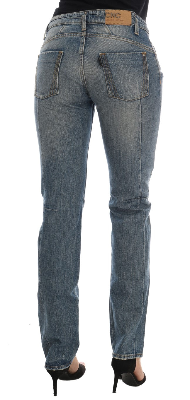 Costume National Chic Blue Slim Fit Designer Jeans - Elegance Online Limited