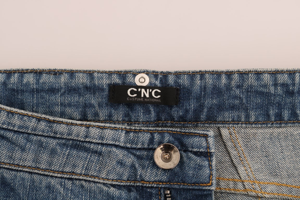 Costume National Chic Blue Slim Fit Designer Jeans - Elegance Online Limited