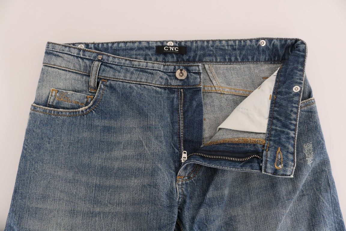 Costume National Chic Blue Slim Fit Designer Jeans - Elegance Online Limited
