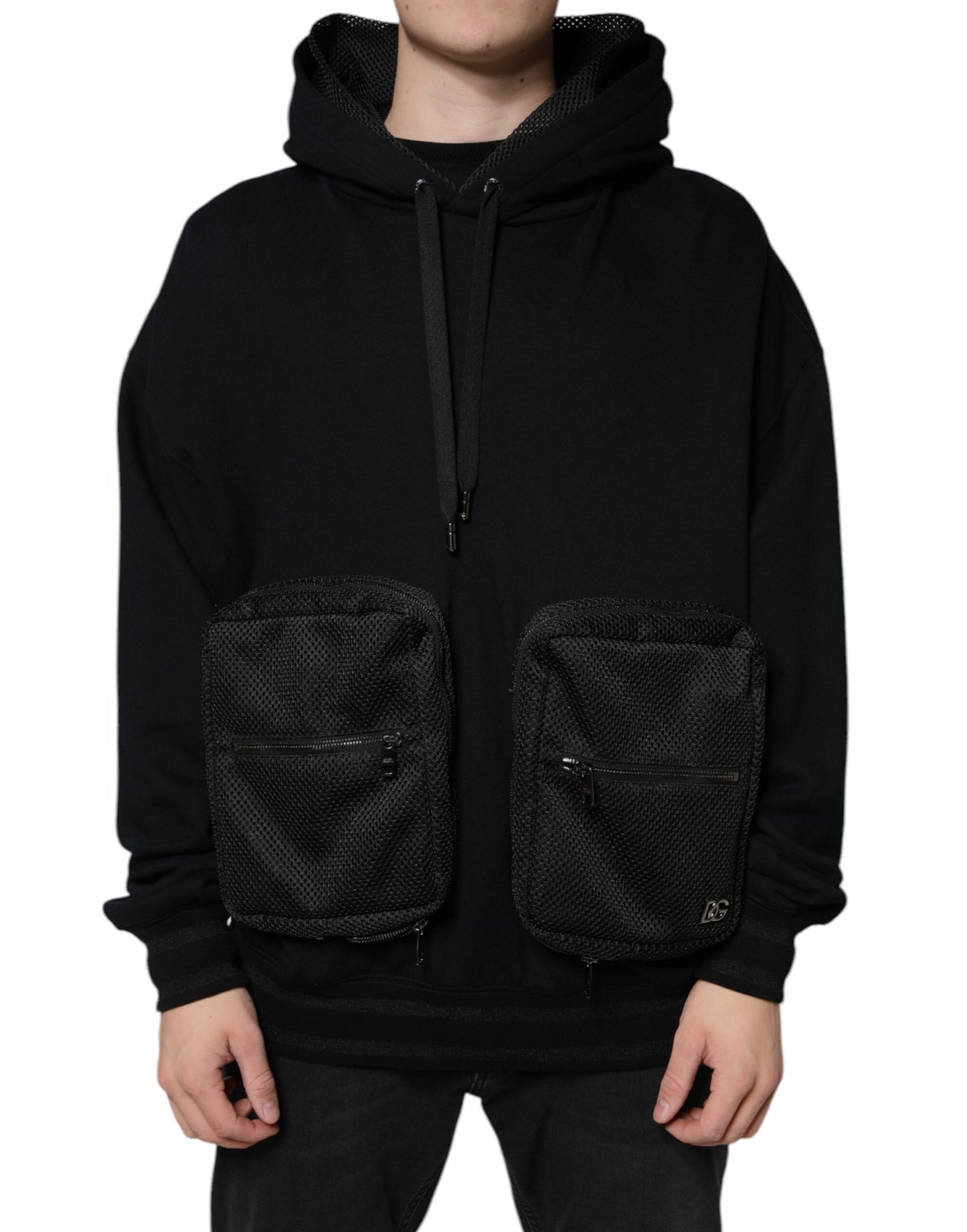 Sudadera con capucha negra para hombre de Dolce & Gabbana