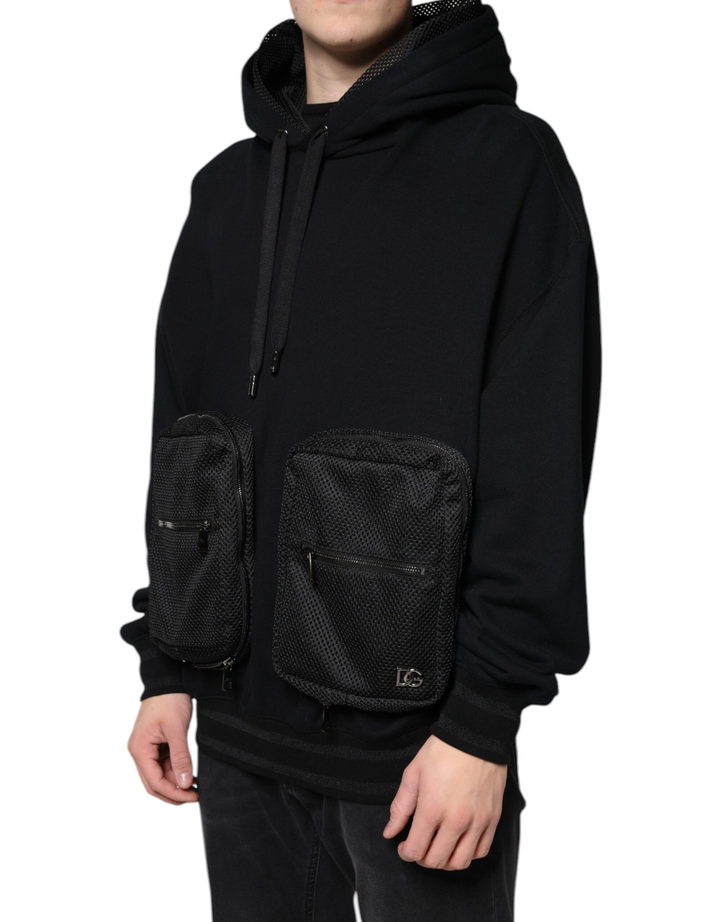 Sudadera con capucha negra para hombre de Dolce & Gabbana