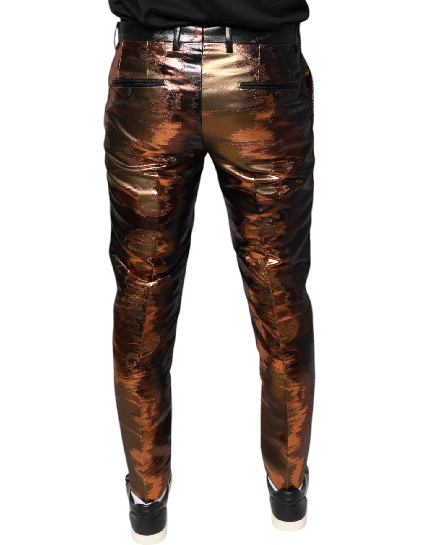 Pantalones ajustados de jacquard multicolor para hombre de Dolce & Gabbana