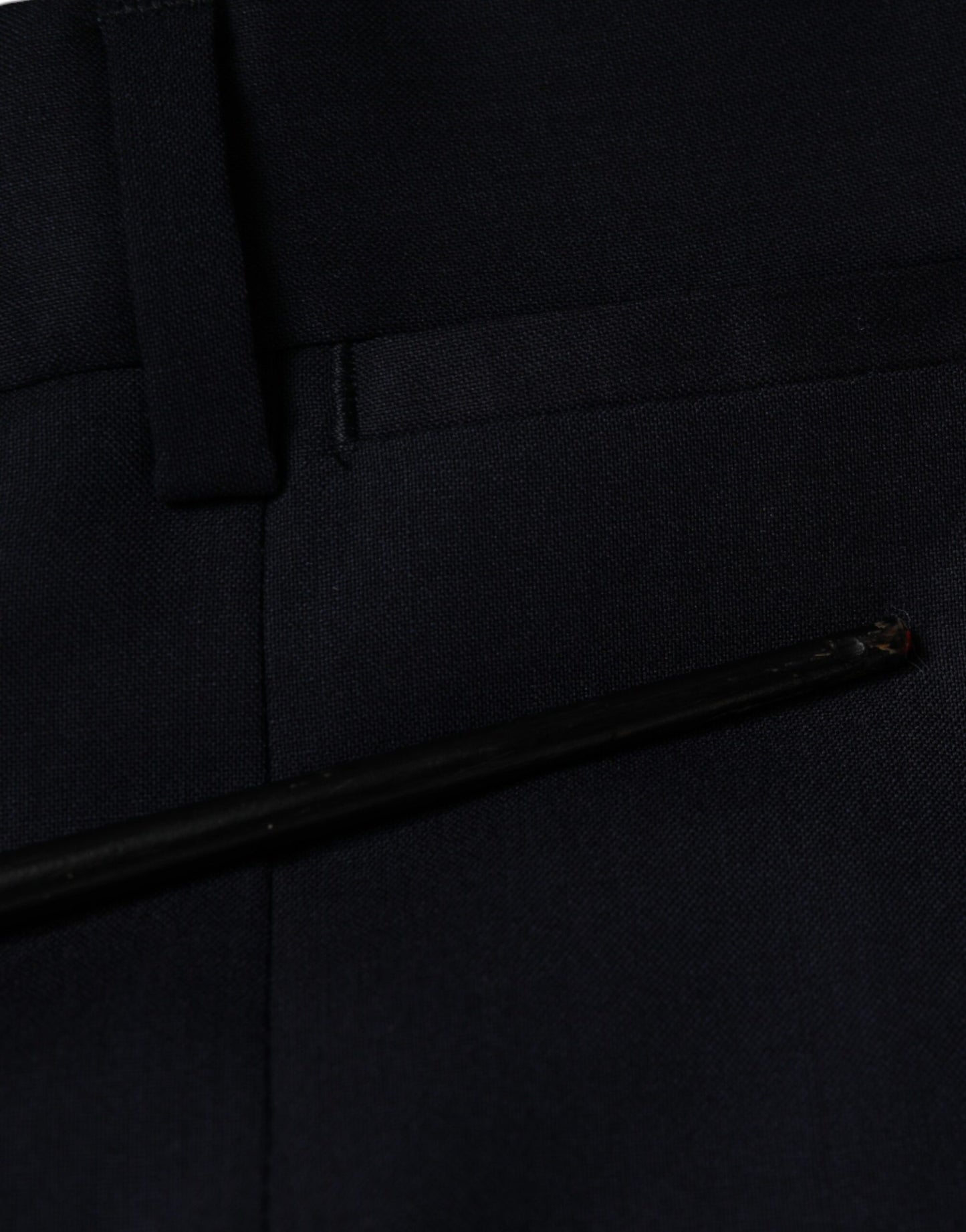 Pantalones de vestir formales ajustados de lana azul de Dolce & Gabbana