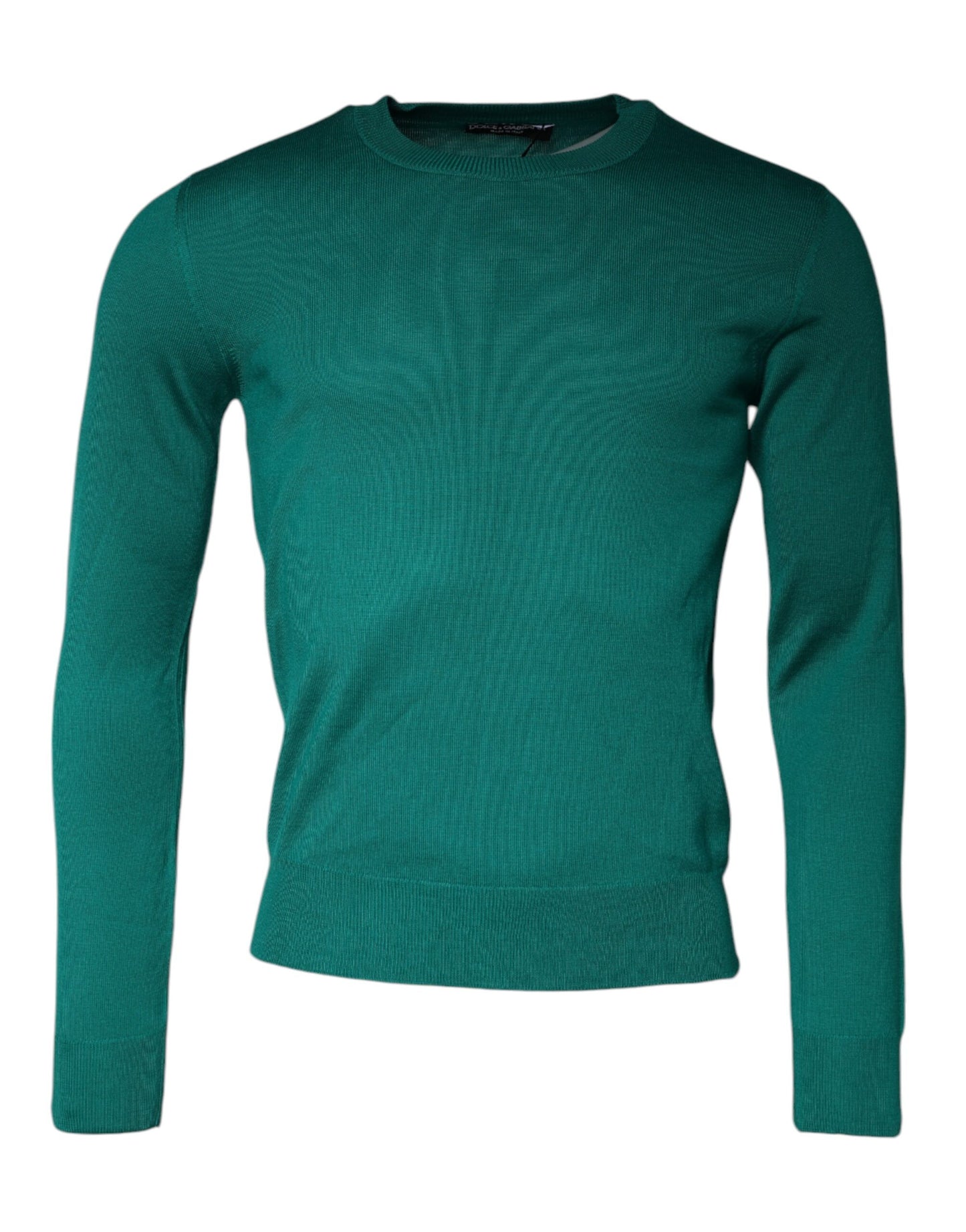 Pull ras du cou en laine verte Dolce & Gabbana