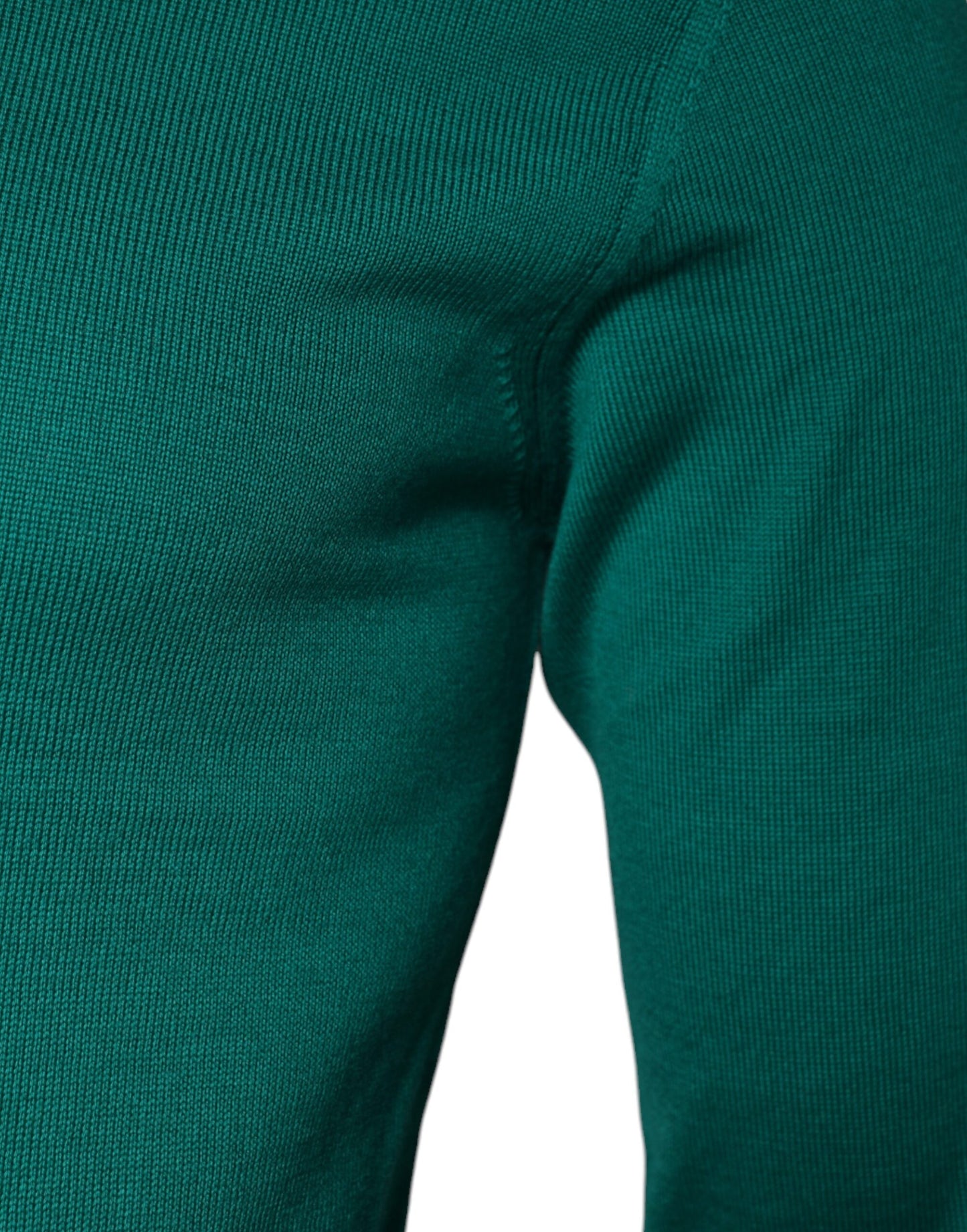 Pull ras du cou en laine verte Dolce & Gabbana