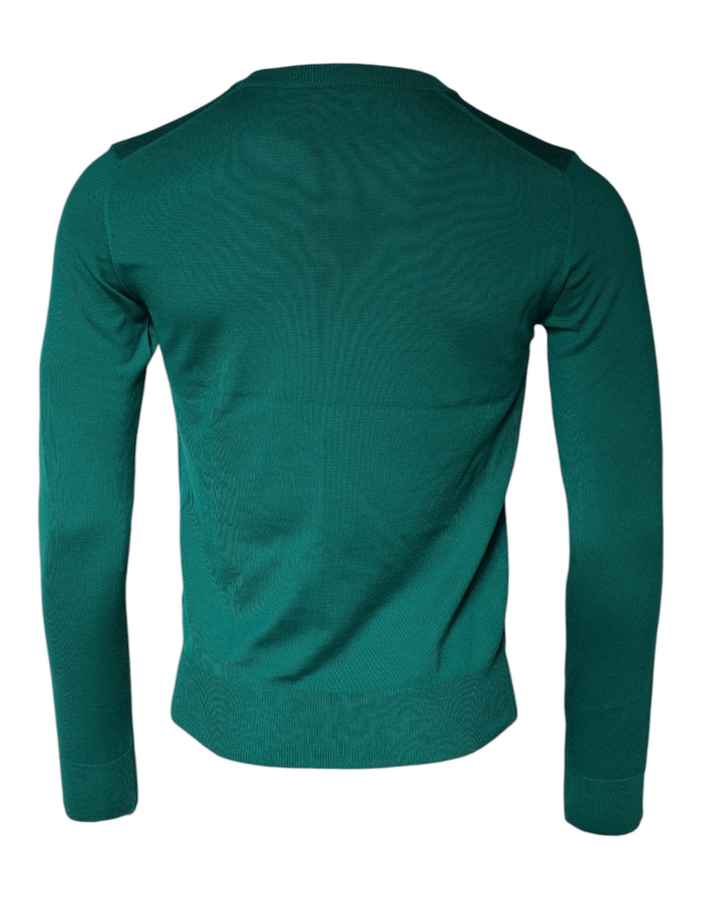 Pull ras du cou en laine verte Dolce & Gabbana