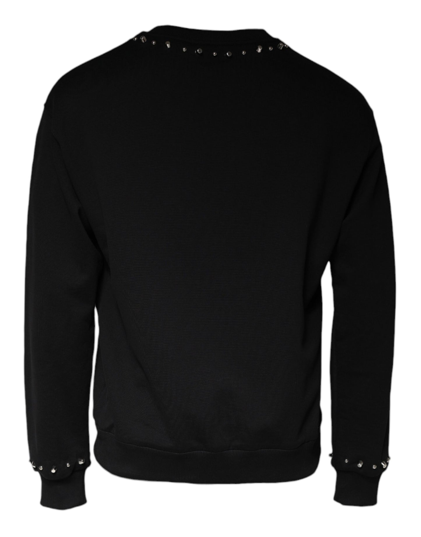Pull-over à logo clouté noir Dolce & Gabbana