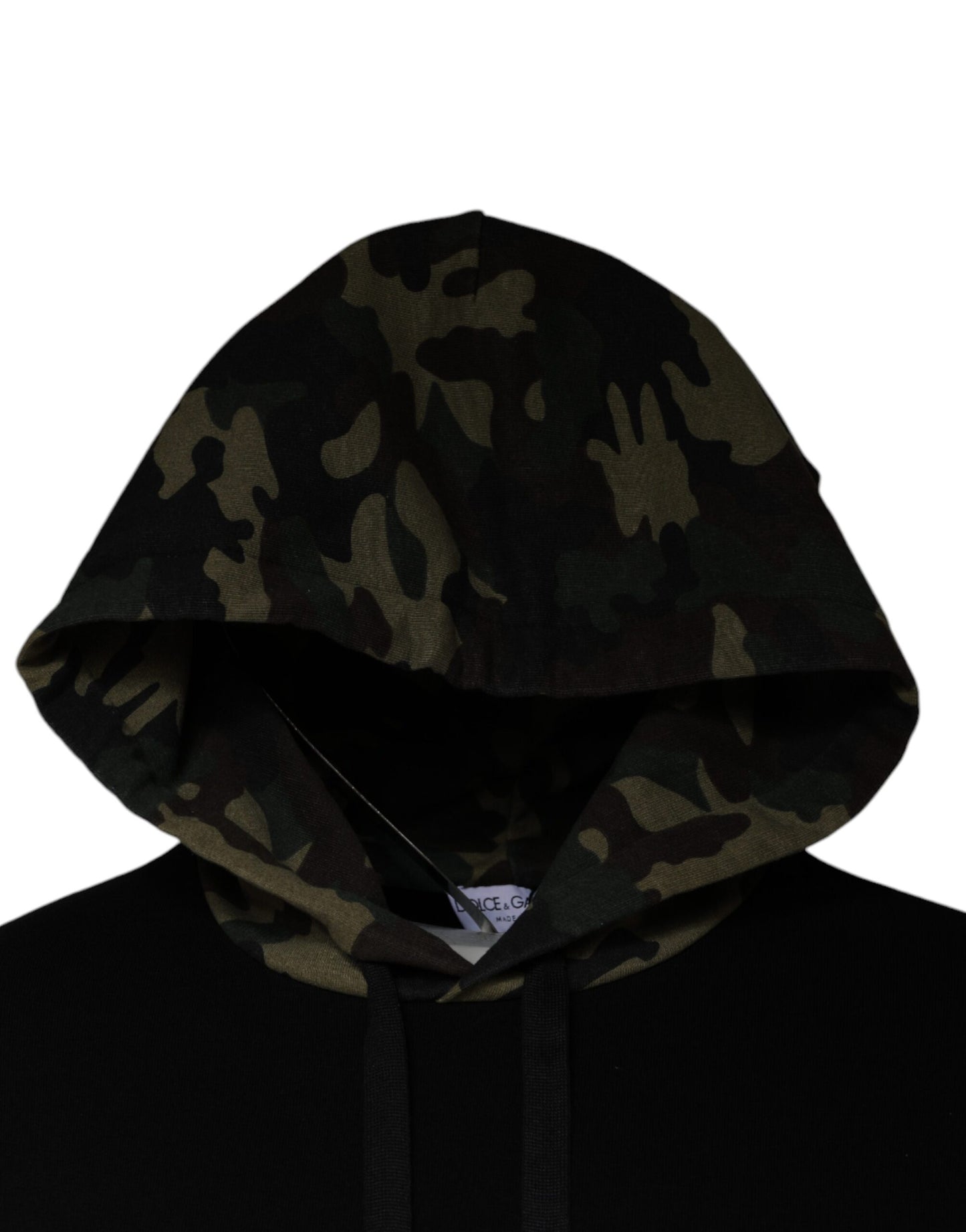 Sweat-shirt à capuche camouflage noir Dolce & Gabbana