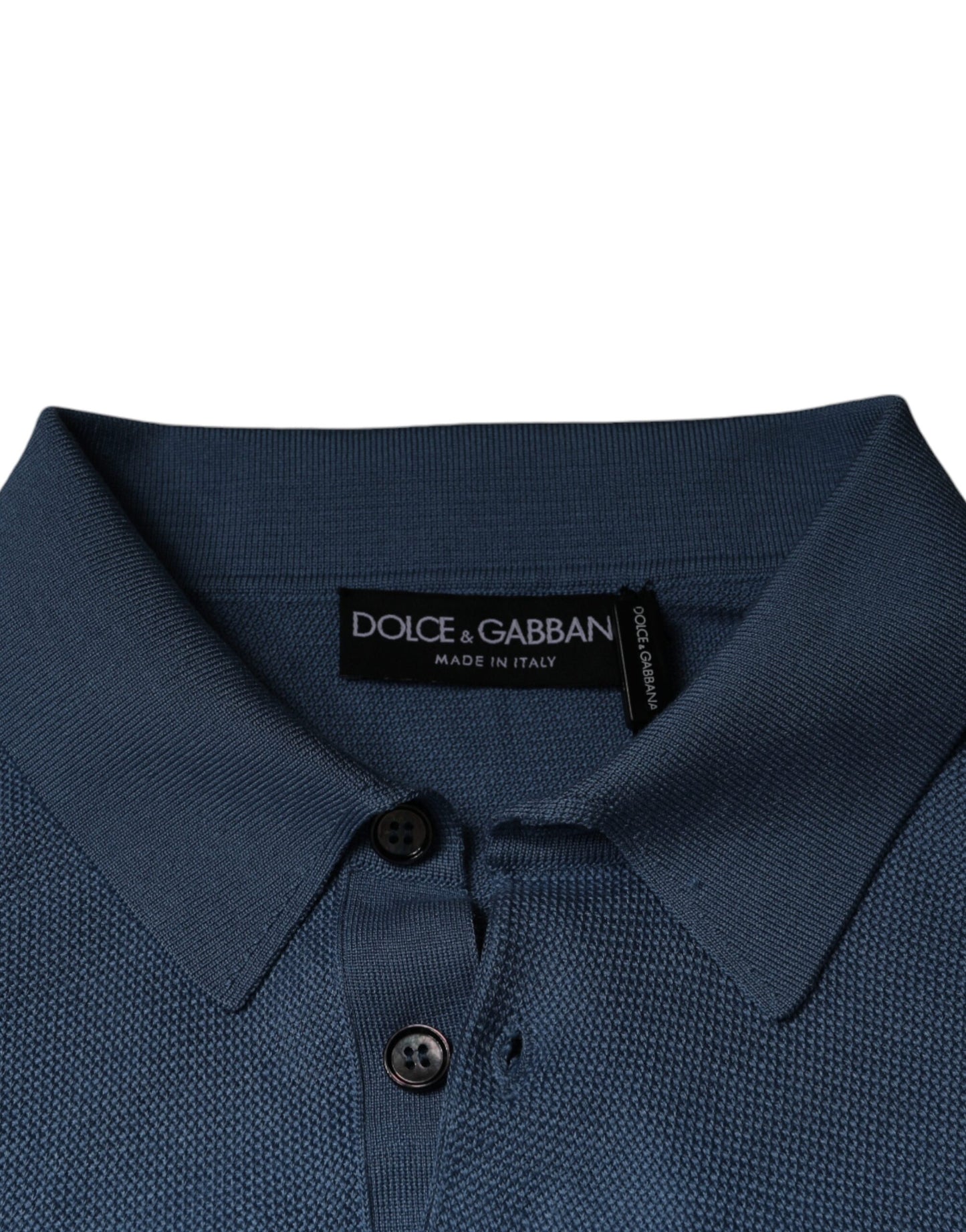 Pull col roulé en soie bleu ciel Dolce & Gabbana pour homme