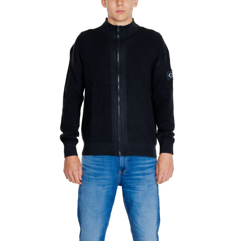 Cárdigan Rigenerato de algodón negro de Calvin Klein Jeans