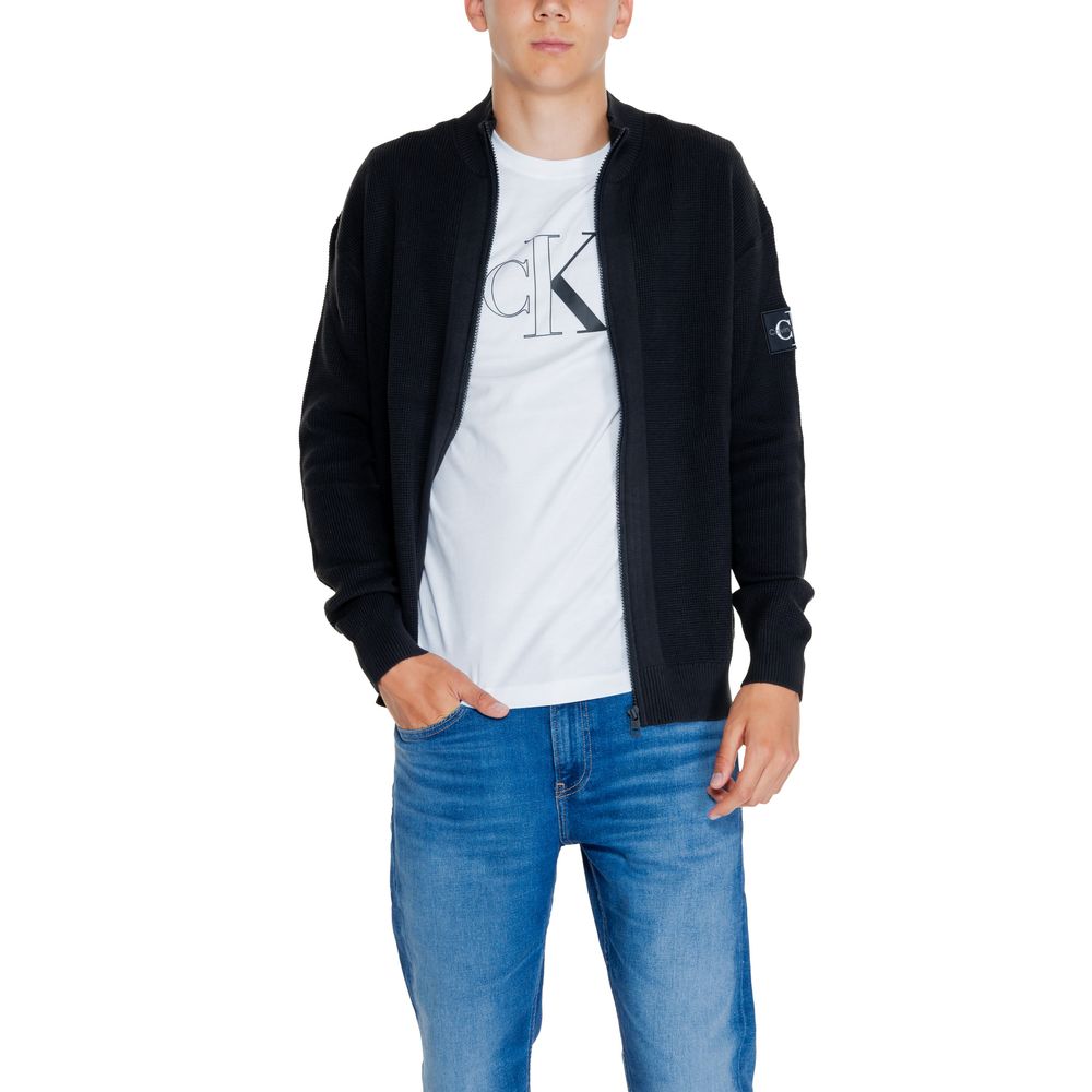Cárdigan Rigenerato de algodón negro de Calvin Klein Jeans