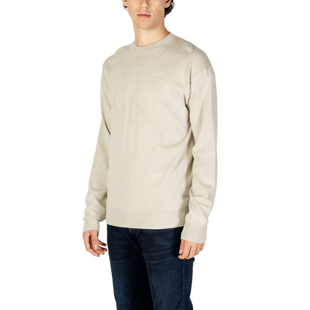 Suéter de algodón orgánico beige de Calvin Klein Jeans