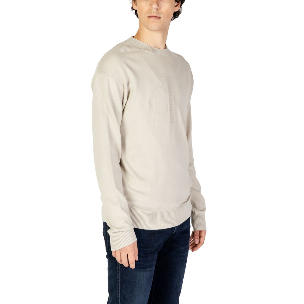 Suéter de algodón orgánico beige de Calvin Klein Jeans