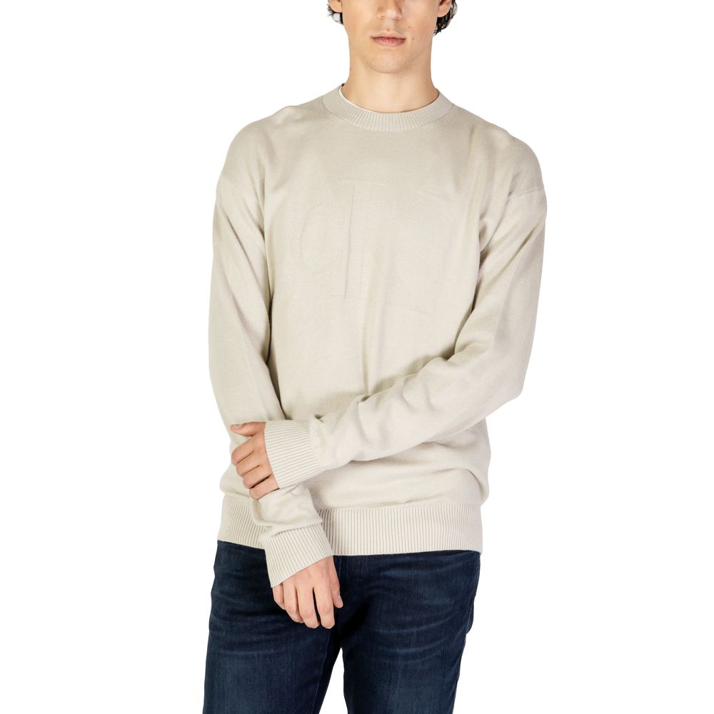 Suéter de algodón orgánico beige de Calvin Klein Jeans