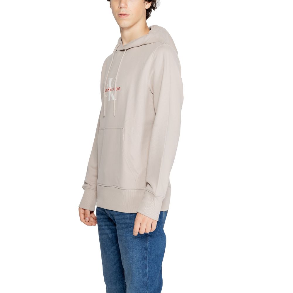 Calvin Klein Jeans Beige Recycled Cotton Hoody