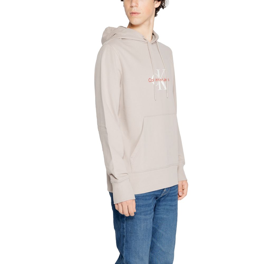 Calvin Klein Jeans Beige Recycled Cotton Hoody