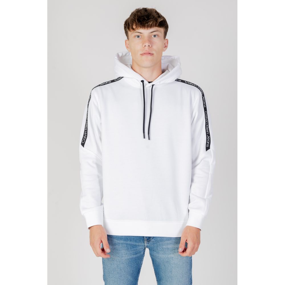 Calvin Klein Jeans White Cotton Hoody