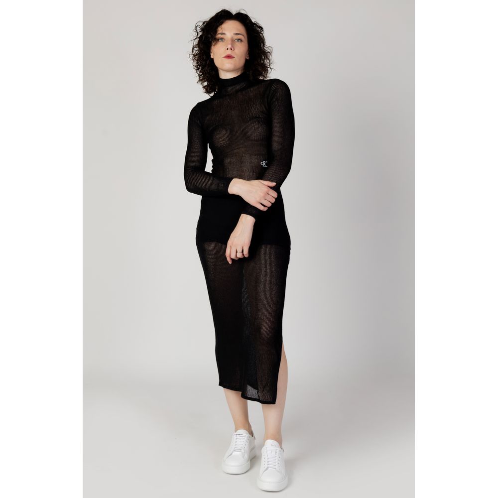 Vestido acrílico negro de Calvin Klein Jeans
