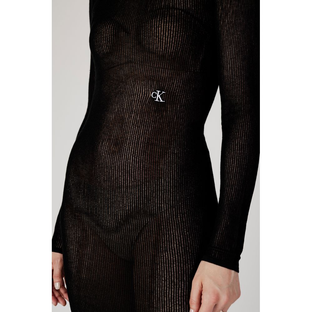 Vestido acrílico negro de Calvin Klein Jeans