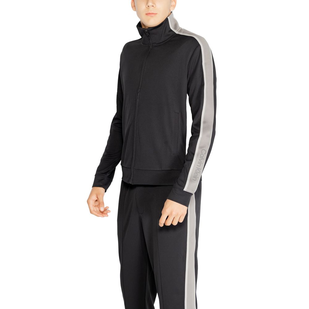 Pull noir en polyester recyclé Calvin Klein Sport