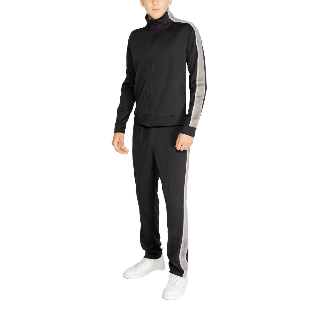 Pull noir en polyester recyclé Calvin Klein Sport