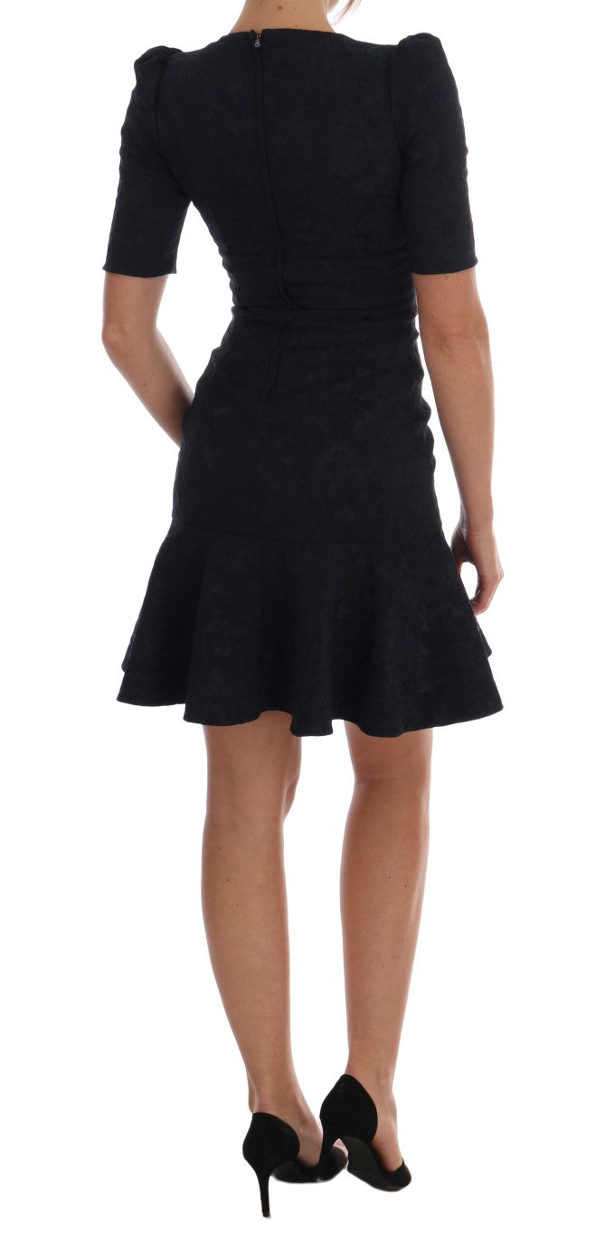 Dolce & Gabbana Floral Brocade Mini Flare Dress - Elegance Online Limited