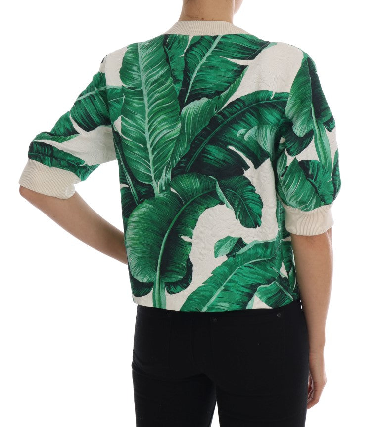 Dolce & Gabbana Suéter Con Lentejuelas Tropicales - Lush Greenery Edition