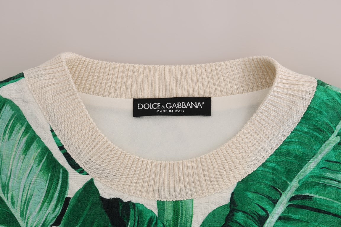 Dolce & Gabbana Suéter Con Lentejuelas Tropicales - Lush Greenery Edition