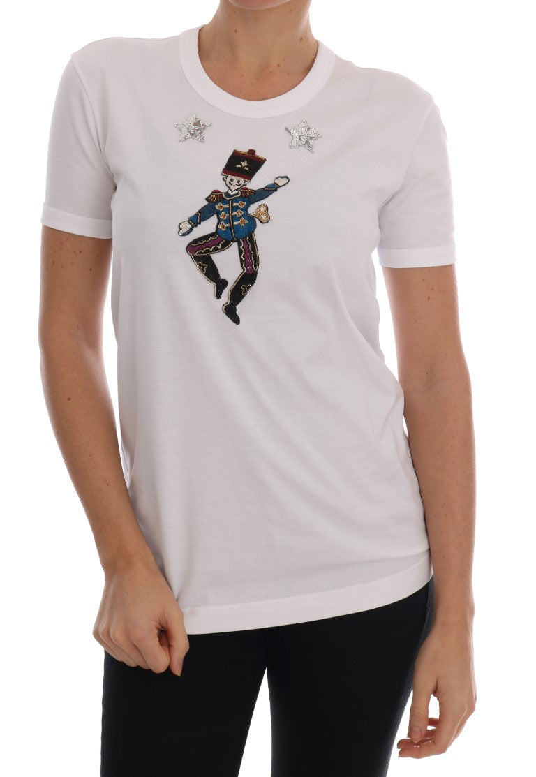 Dolce & Gabbana Camiseta De Algodón De Cuento De Hadas Con Lentejuelas