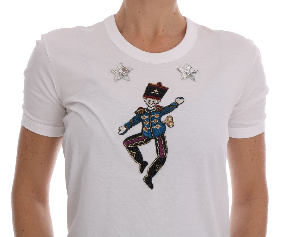 Dolce & Gabbana Camiseta De Algodón De Cuento De Hadas Con Lentejuelas