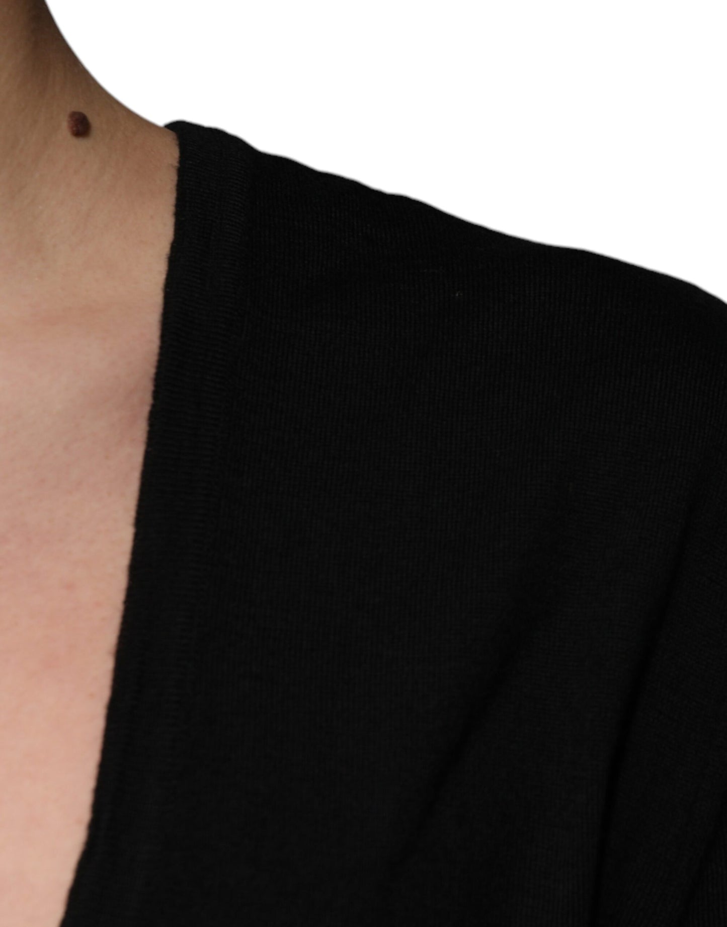 Dolce & Gabbana Jersey de lana negro con cuello redondo