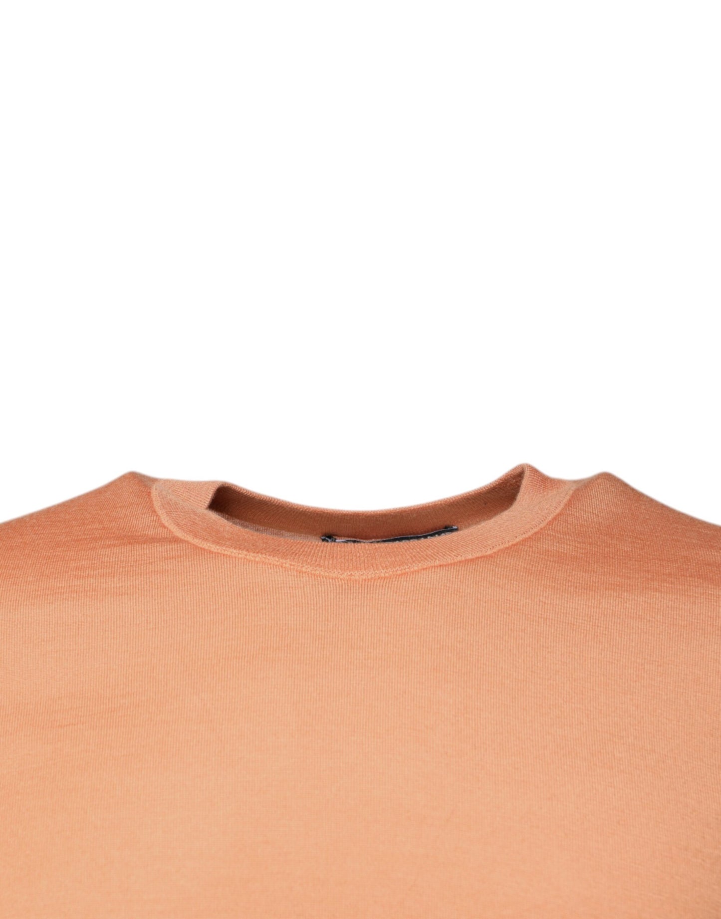 Suéter corto con cuello redondo de lana beige de Dolce & Gabbana