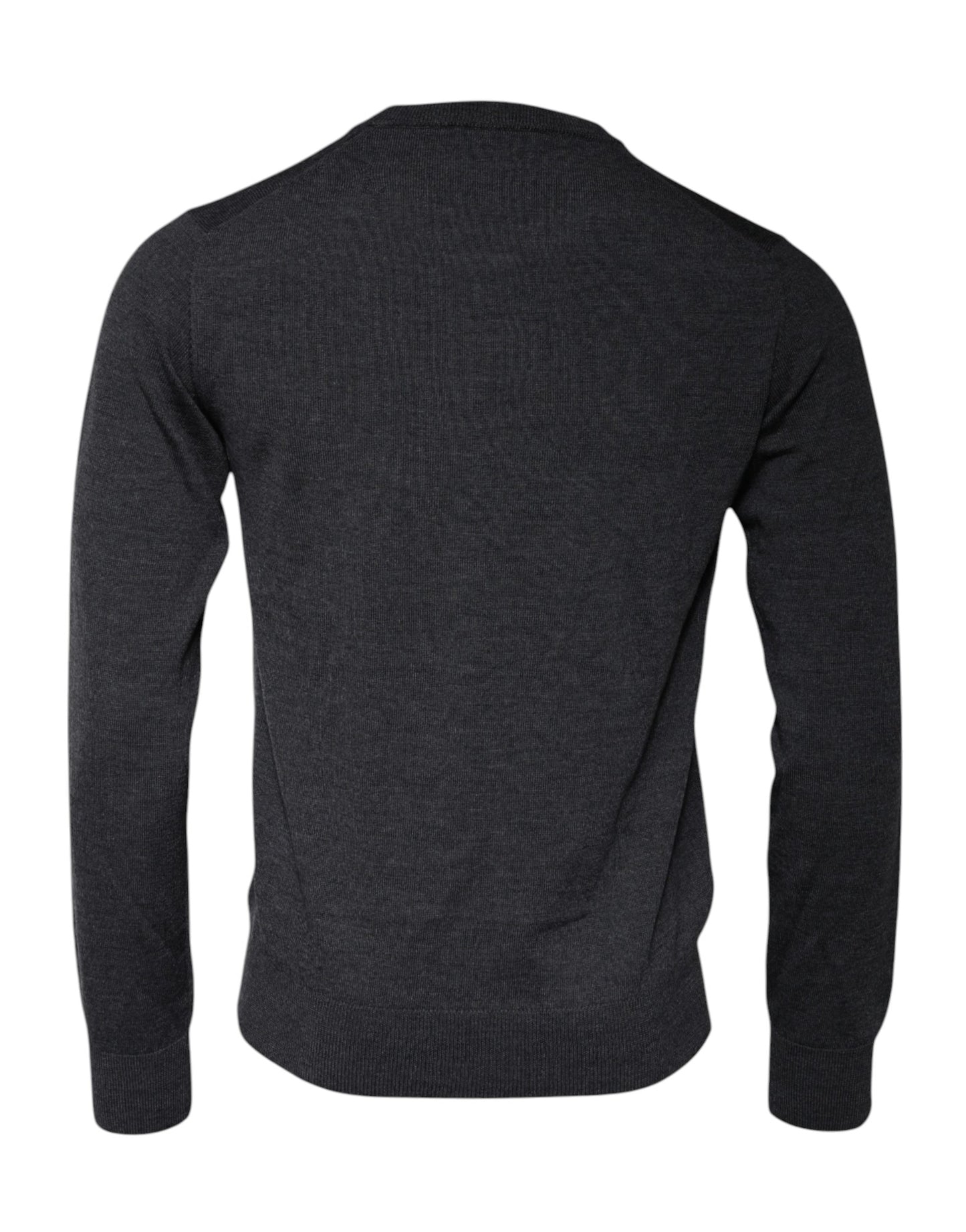 Suéter de cuello redondo con logotipo DG en gris oscuro de Dolce & Gabbana