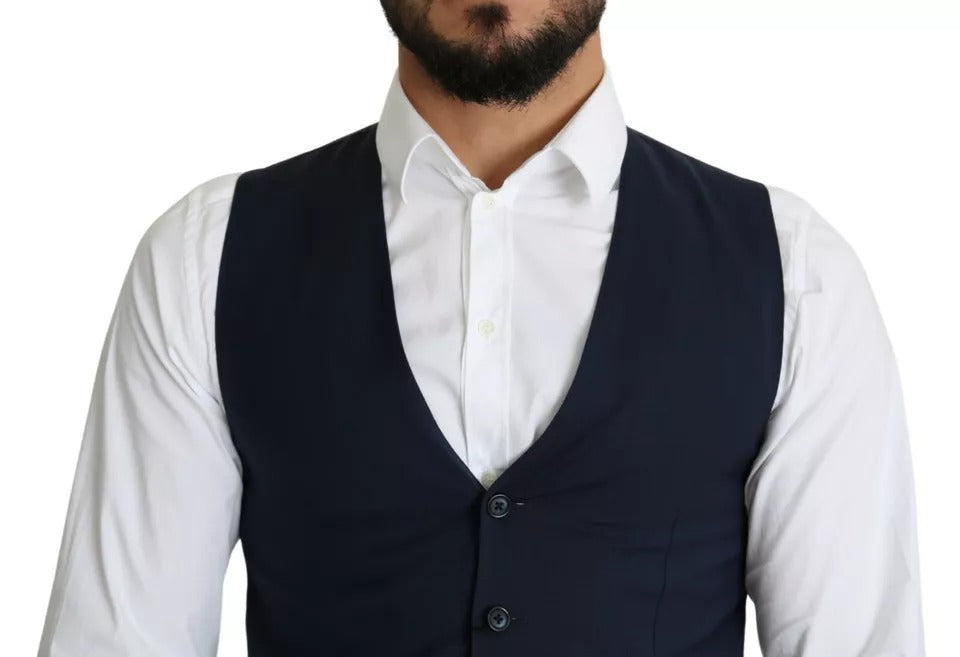Gilet de costume bleu marine Dolce & Gabbana pour homme