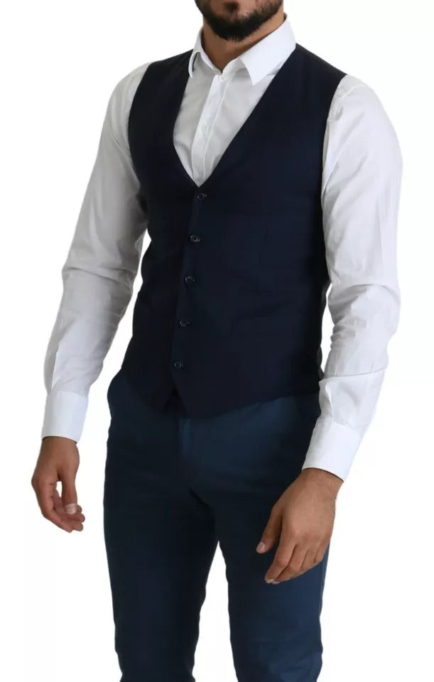 Gilet de costume bleu marine Dolce & Gabbana pour homme