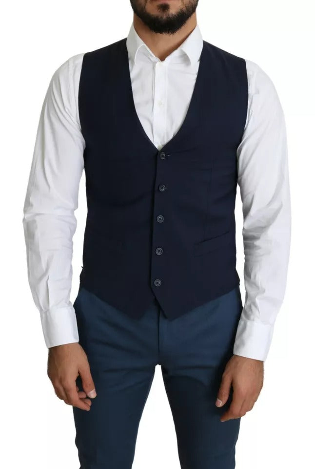 Gilet de costume bleu marine Dolce & Gabbana pour homme