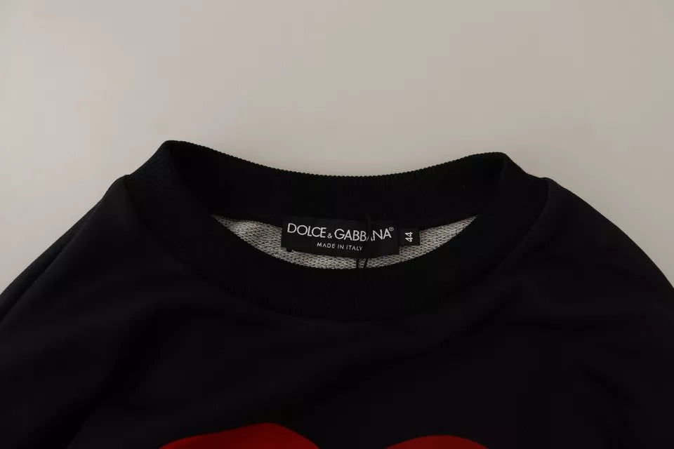 Sudadera con capucha y estampado de Cupido en color negro de Dolce & Gabbana