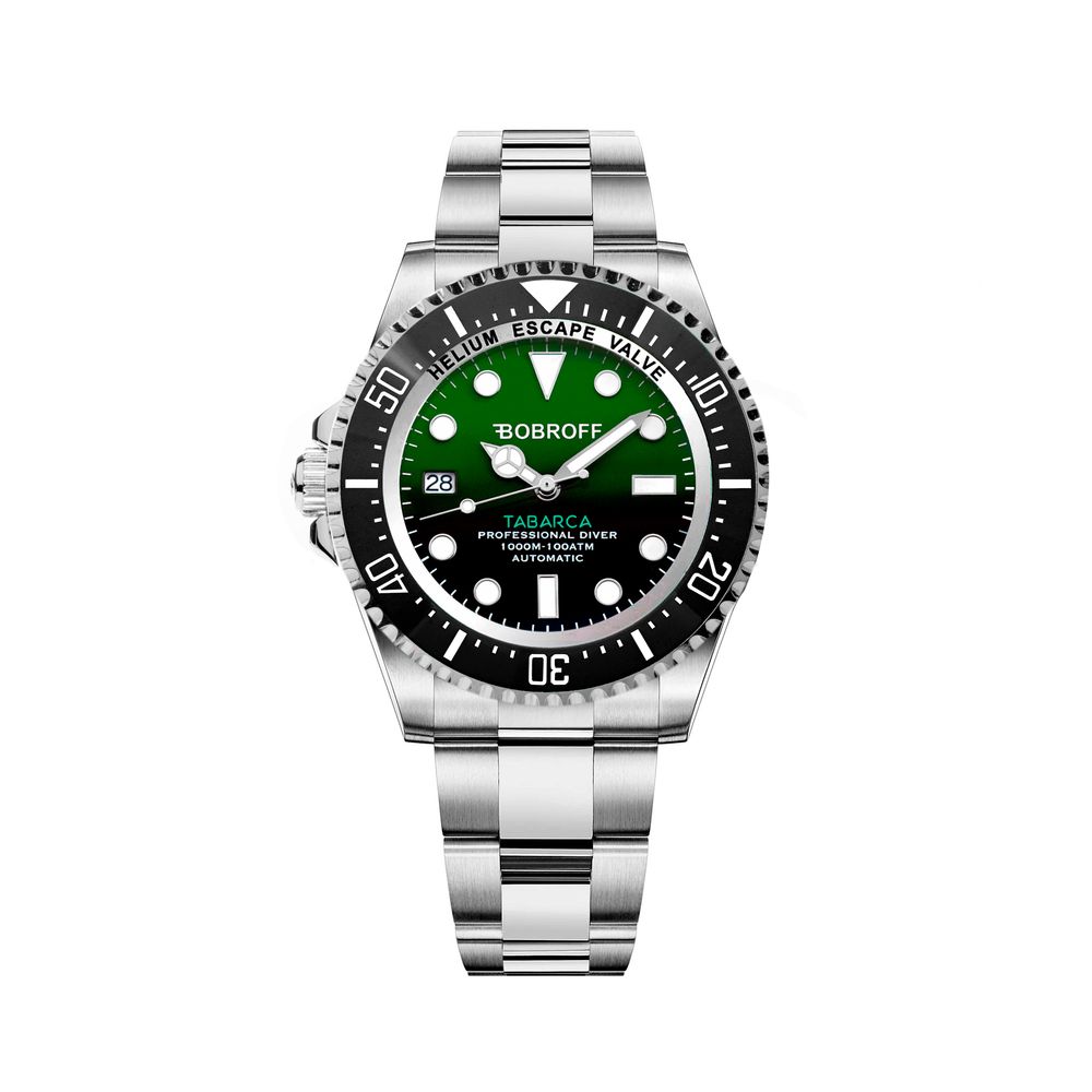 Reloj Bobroff de acero inoxidable plateado