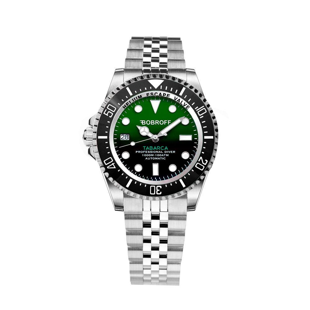Reloj Bobroff de acero inoxidable plateado