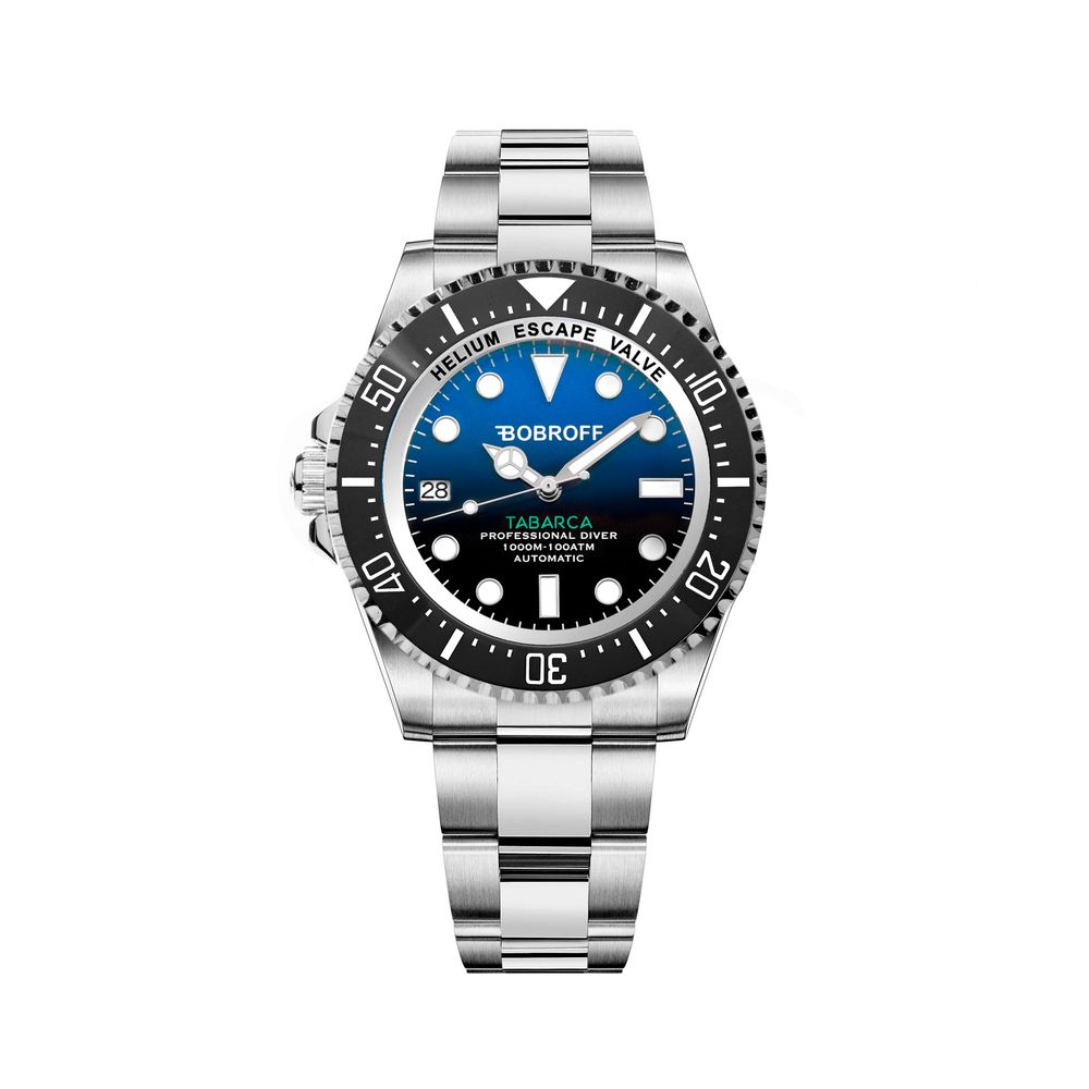 Reloj Bobroff de acero inoxidable plateado