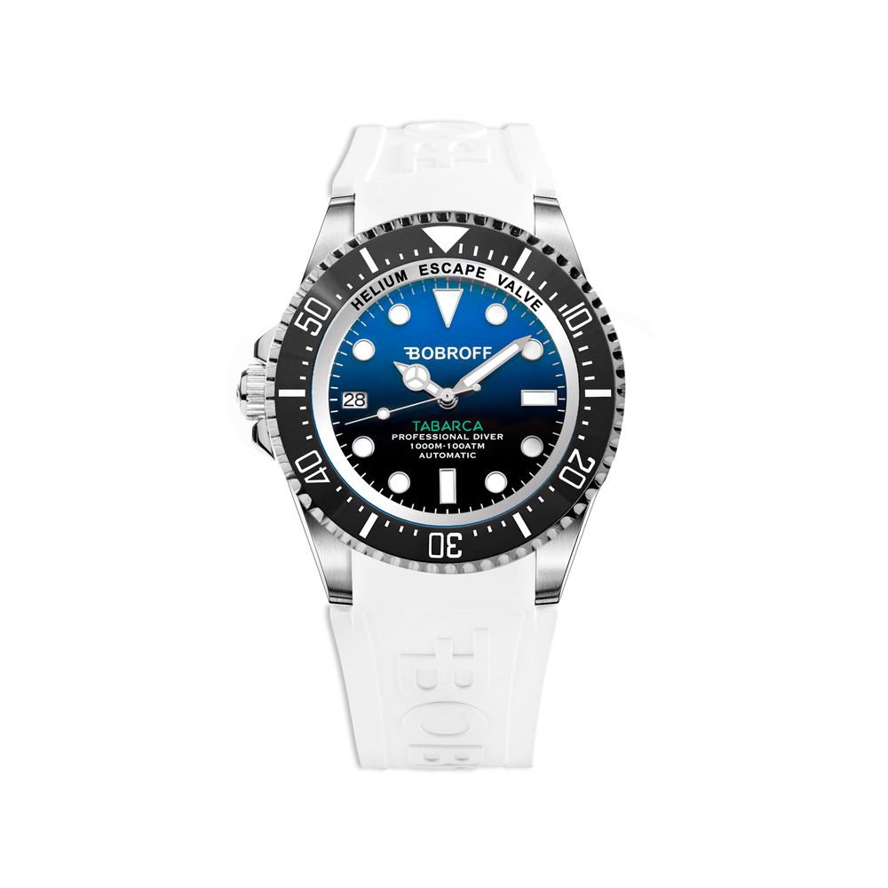 Reloj Bobroff de caucho blanco