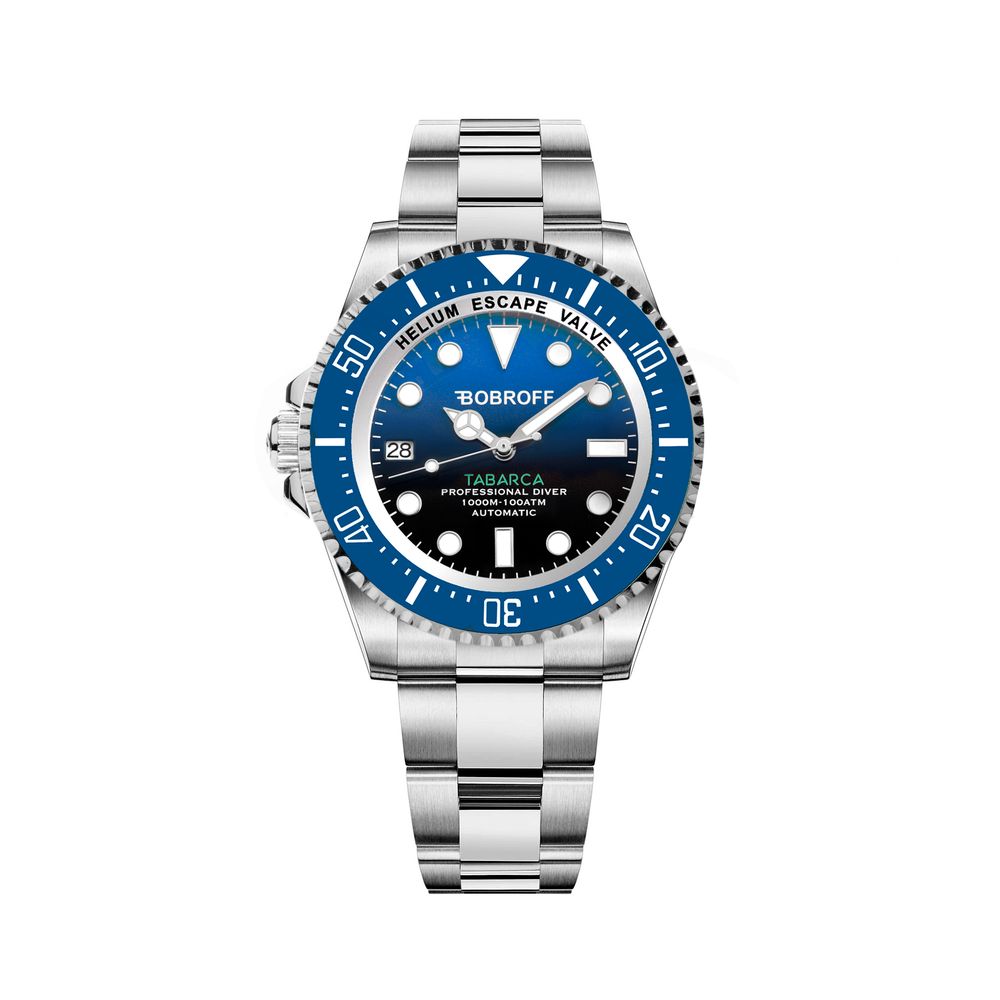 Reloj Bobroff de acero inoxidable plateado