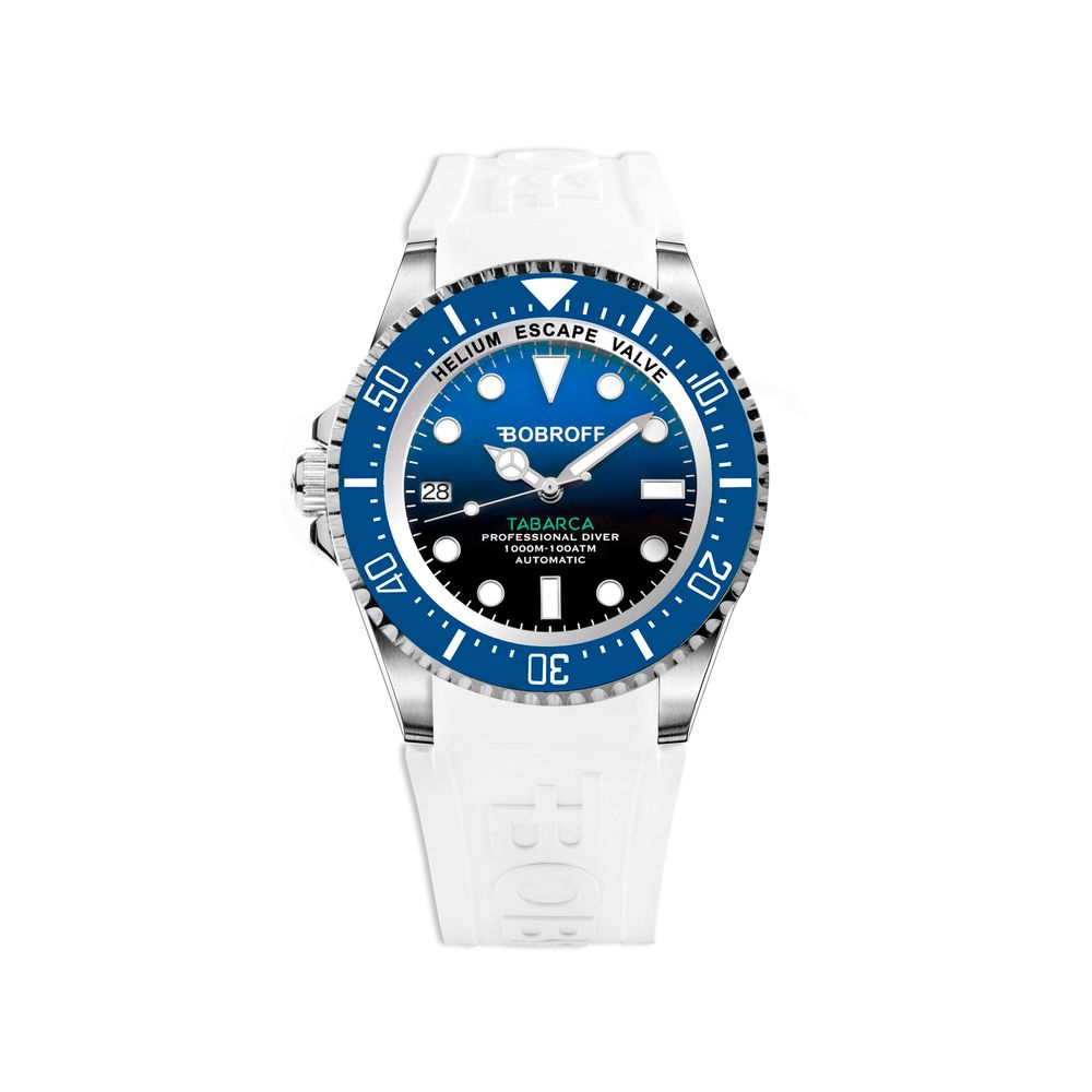 Reloj Bobroff de caucho blanco